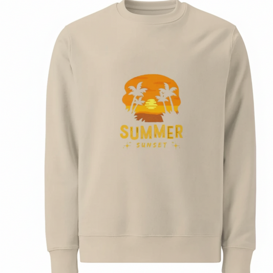 Summer Sunset Unisex Organic Sweatshirt