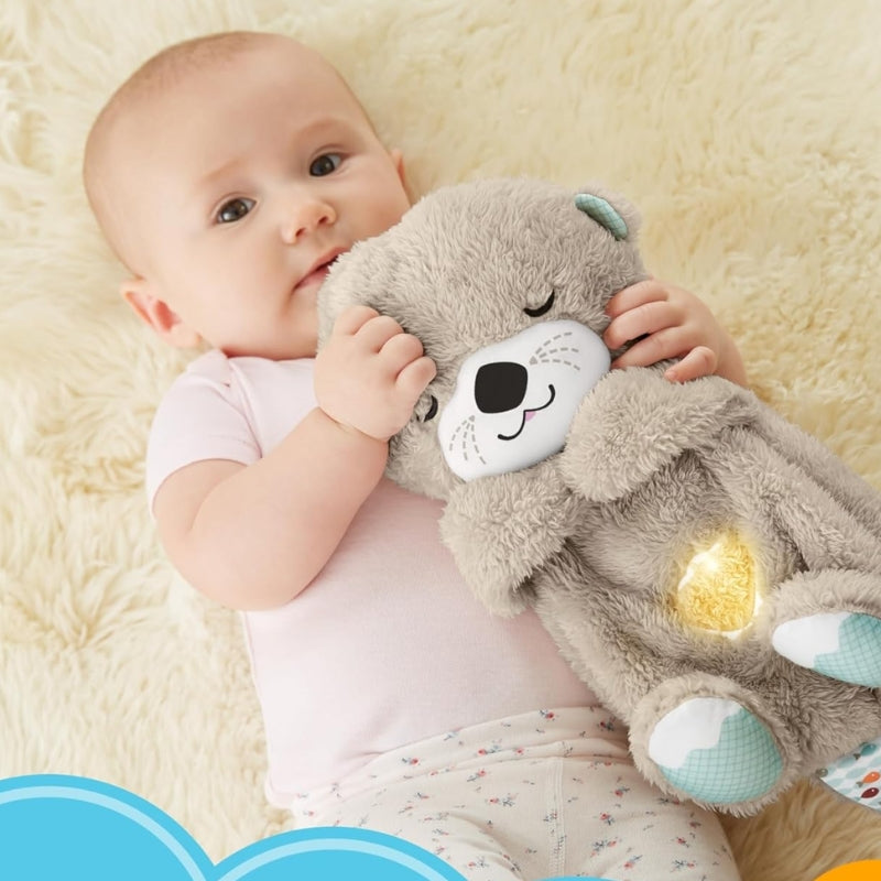 Plush Baby Soothing Toy with Music, Lights & Breathing Motion