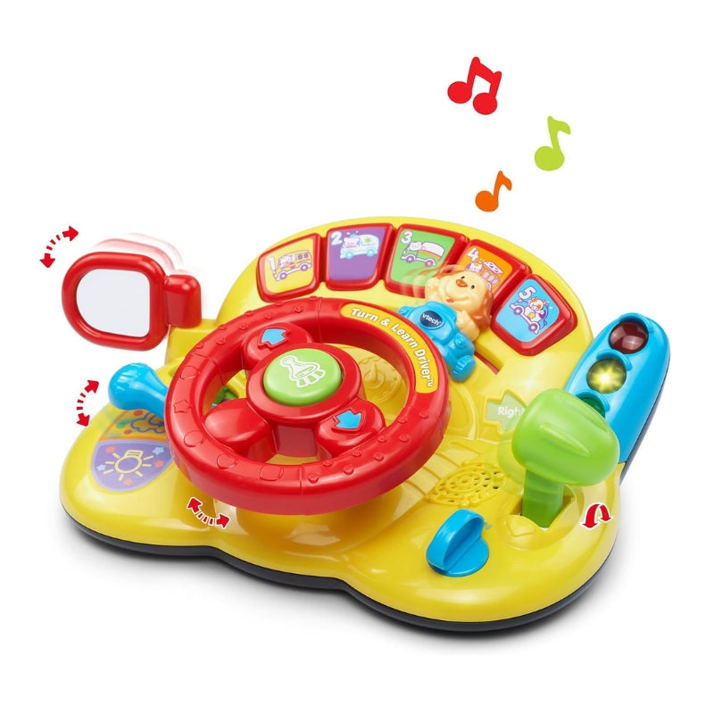 Baby Steering Wheel Toy with Lights, Sounds & Music (6–36 Months)