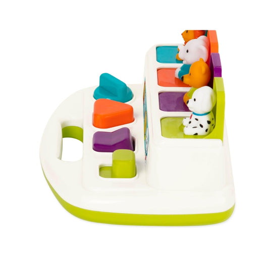 Pop Up Animal Toy for Toddlers Cause and Effect Learning Toy with Buttons & Colors
