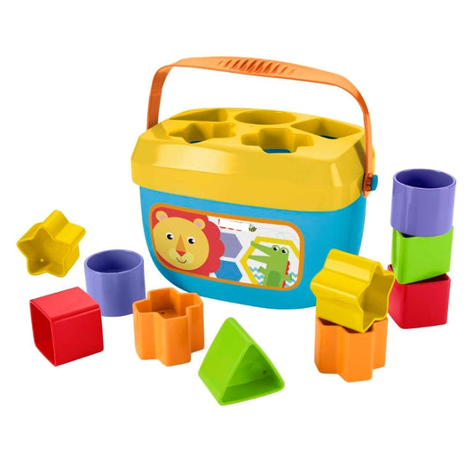 Baby Shape Sorting Blocks Toy with Bucket Educational Learning for Infants 6M+