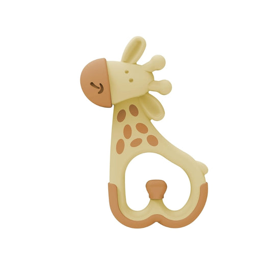 Baby Giraffe Silicone Teether BPA-Free, Easy to Hold, Soothing Relief for Infants 3M+